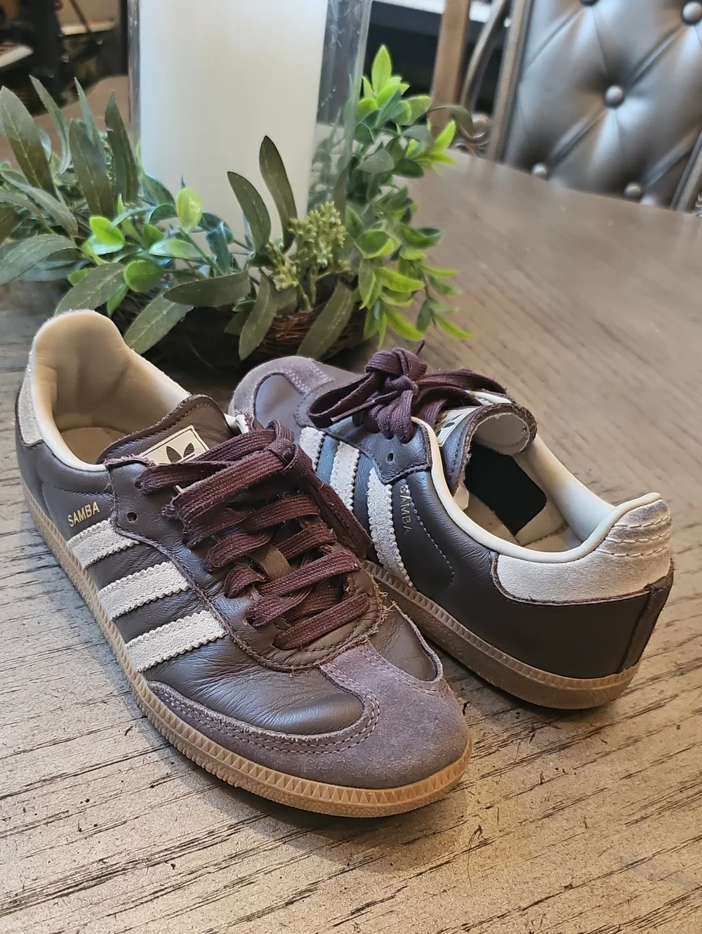 Brown Adidas Samba Size 4.5